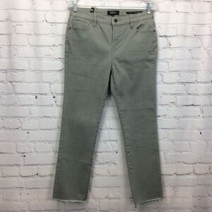 Buffalo David Bitton Faith Jeans Women's Size 30 Gray Mid Rise Skinny Raw Hem